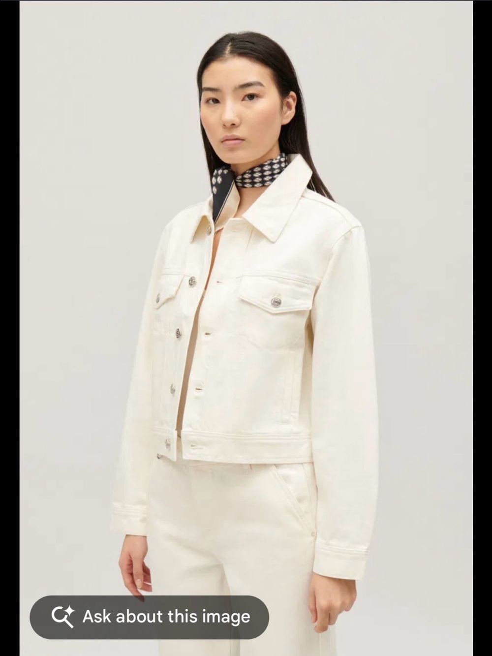 claudie Pierlot White Denim Jacket